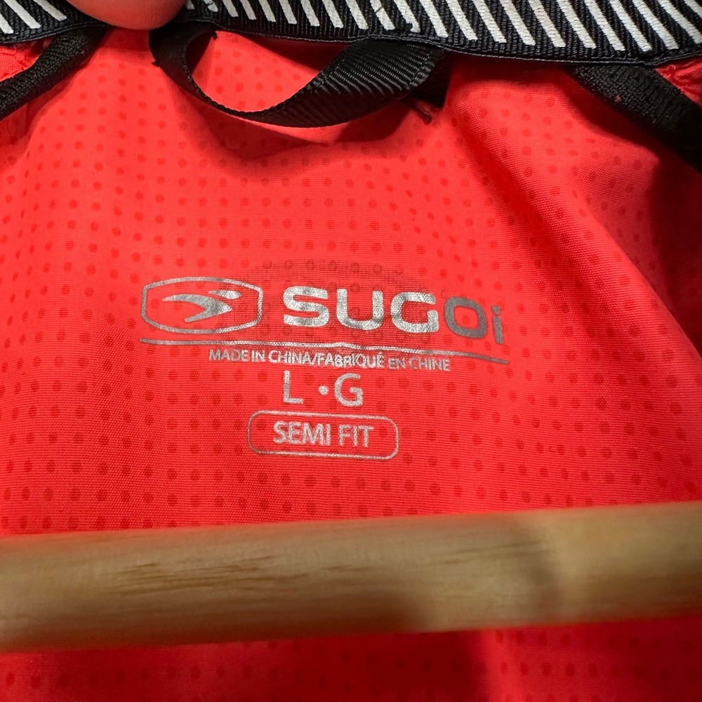 SUGOI Womens RS Zap Jacket Neon Coral Black Lightweight Cycling Running Size L - Picture 6 of 10